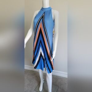 Vibrant Geometric Pleated Skirt